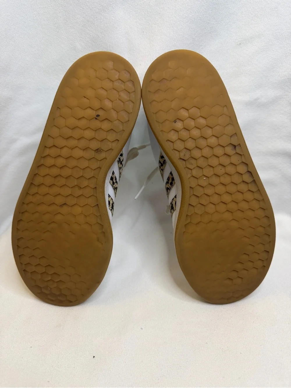 Adidas Grand Court Leopard Stripe Gum Sole Shoes 7